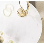 Tavolino rotondo in metallo Lavish, 17 diametro, Oro