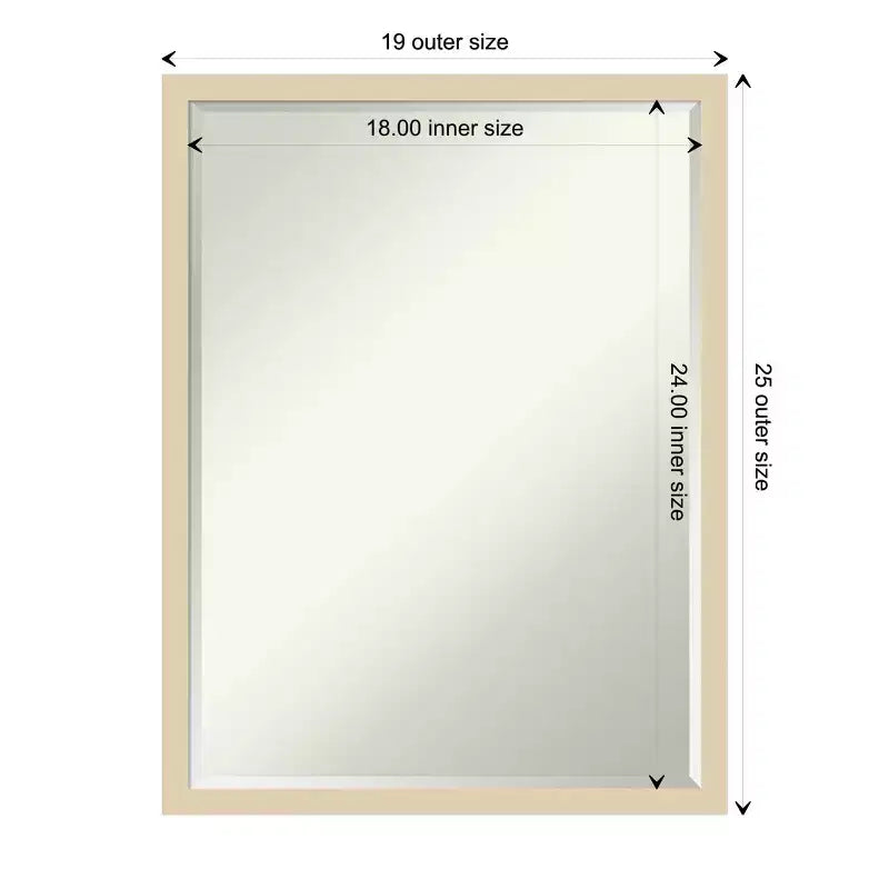 Specchio da parete per bagno Svelte Petite Bevel in legno