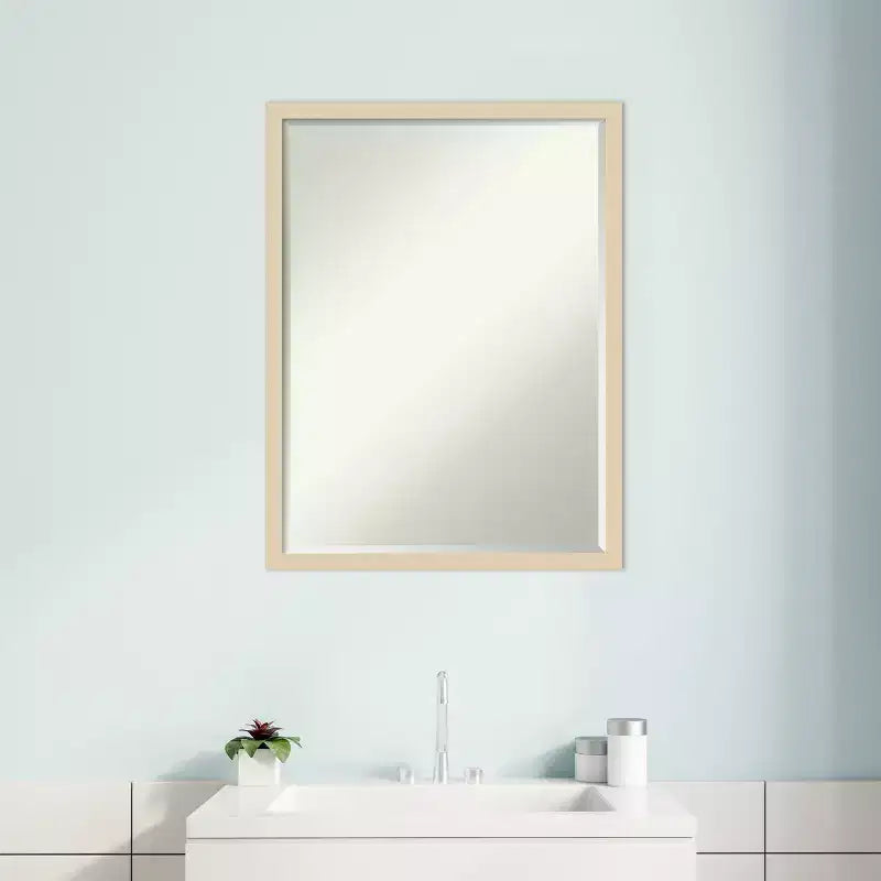 Specchio da parete per bagno Svelte Petite Bevel in legno