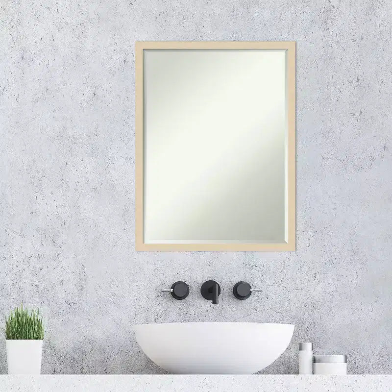 Specchio da parete per bagno Svelte Petite Bevel in legno