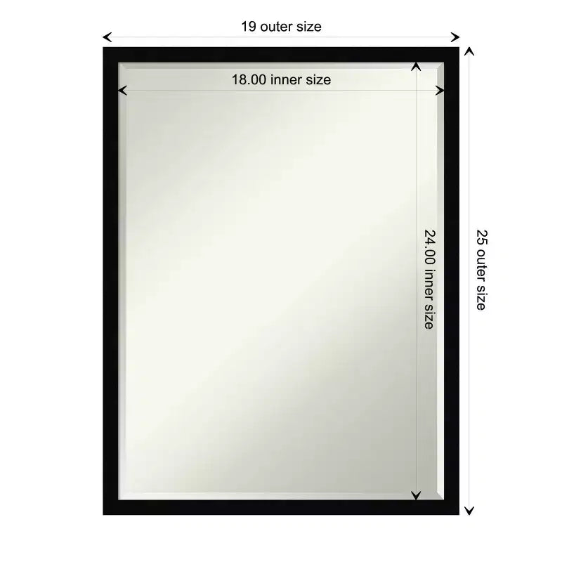 Specchio da parete per bagno Svelte Petite Bevel in legno