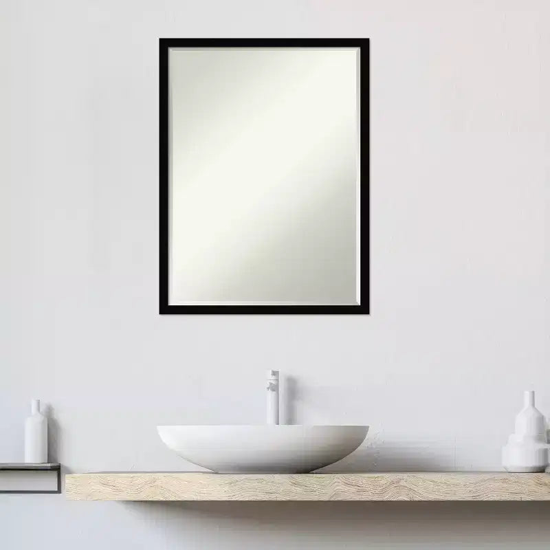 Specchio da parete per bagno Svelte Petite Bevel in legno