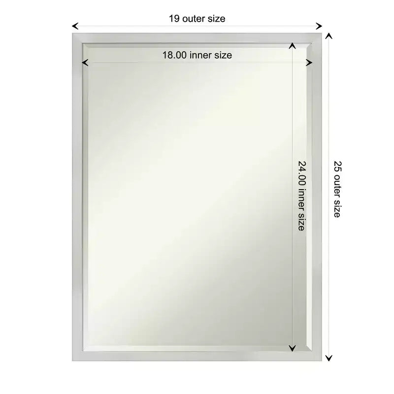 Specchio da parete per bagno Svelte Petite Bevel in legno