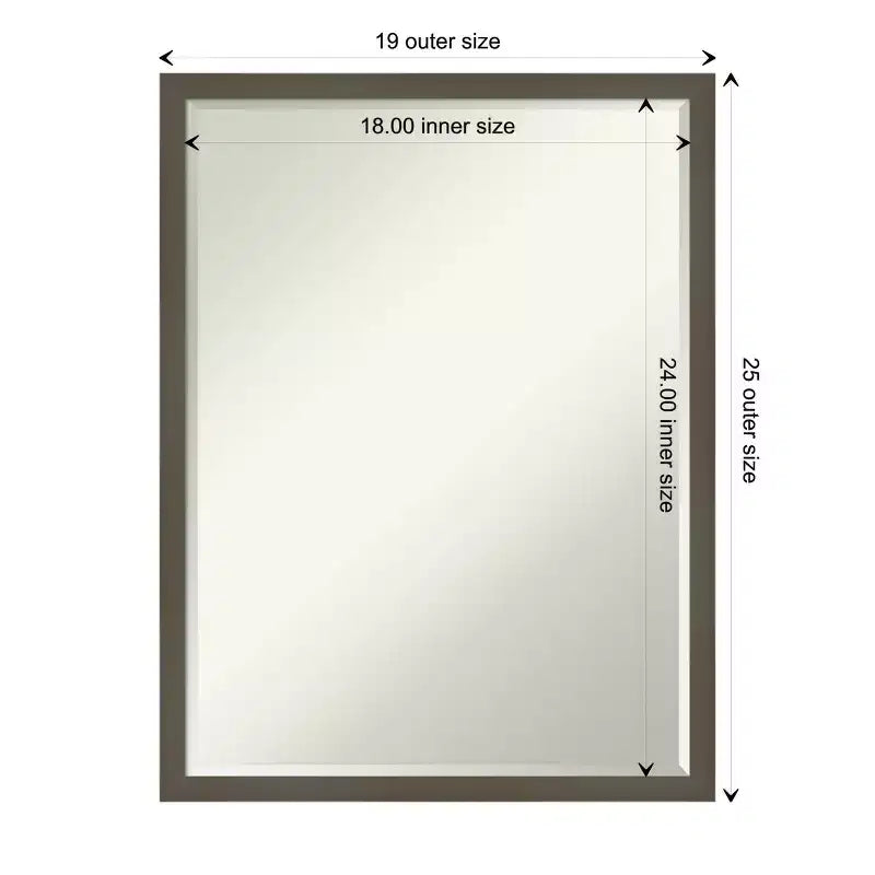 Specchio da parete per bagno Svelte Petite Bevel in legno