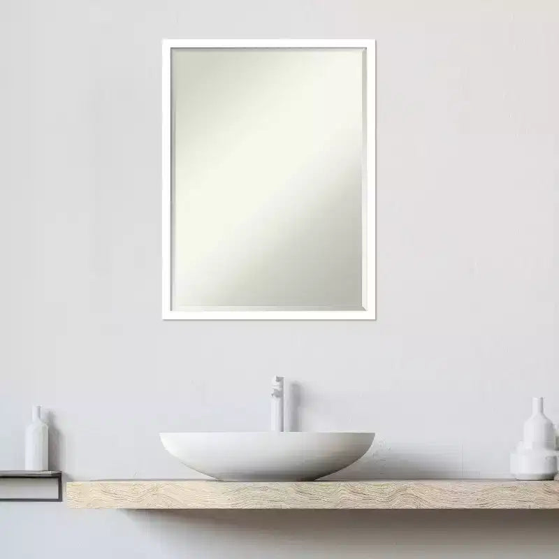 Specchio da parete per bagno Svelte Petite Bevel in legno