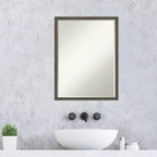 Specchio da parete per bagno Svelte Petite Bevel in legno