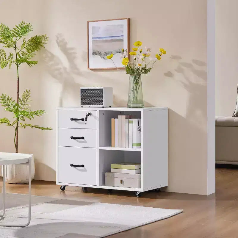Classificatore vintage con 3 cassetti per casa e ufficio
