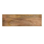 Tavolo Consolle Rettangolare Quarles in Legno, 36x10x30, Naturale e Nero