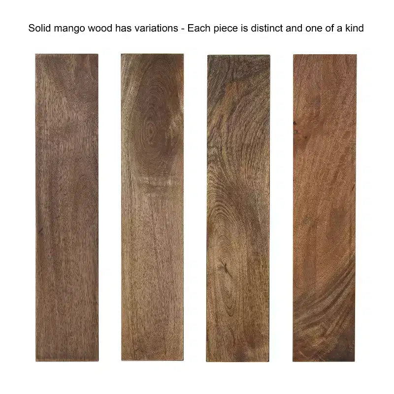 Tavolo Consolle Rettangolare Quarles in Legno, 36x10x30, Naturale e Nero