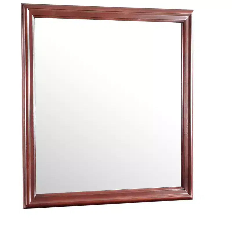 Specchio da comò classico con cornice in legno, 38" x 38"