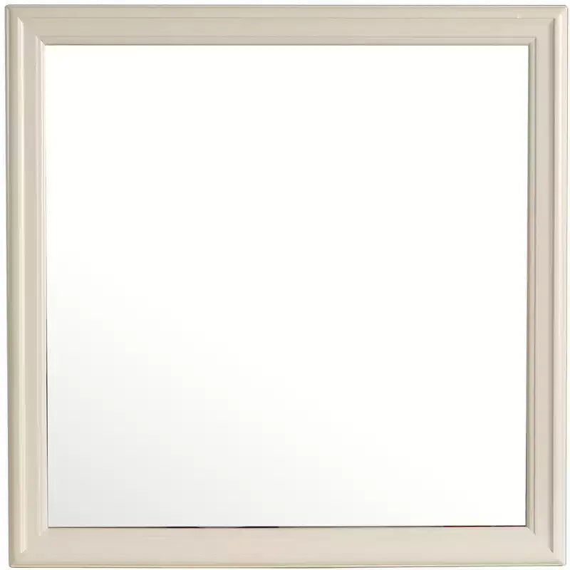 Passion Furniture 38 in. x 38 in. Classic Square Wood Framed Dresser Mirror