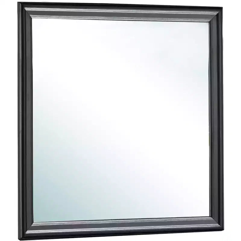 Specchio da comò classico con cornice in legno, 38" x 38"