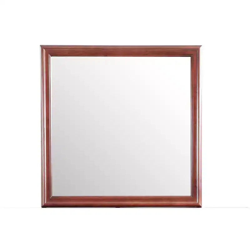 Specchio da comò classico con cornice in legno, 38" x 38"