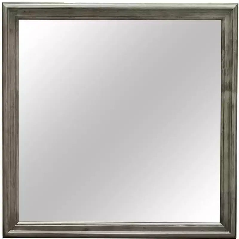 Specchio da comò classico con cornice in legno, 38" x 38"