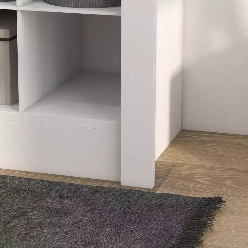 Scarpiera sottile da 71 pollici per ingresso, organizzatore porta scarpe alto con 3 altezze di cubi aperti per 36 paia di scarpe per corridoio, bianco