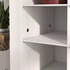 Scarpiera sottile da 71 pollici per ingresso, organizzatore porta scarpe alto con 3 altezze di cubi aperti per 36 paia di scarpe per corridoio, bianco