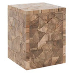 Sgabello quadrato Forbes Teak – Rovere medio