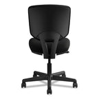 Sedia da lavoro in pelle serie Volt, portata massima 113 kg, altezza sedile 45,7-56,5 cm, nera