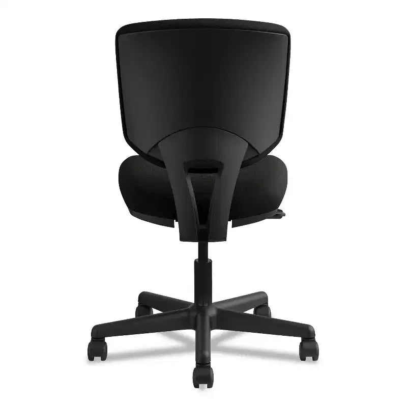 Sedia da lavoro in pelle serie Volt, portata massima 113 kg, altezza sedile 45,7-56,5 cm, nera