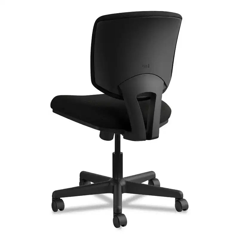 Sedia da lavoro in pelle serie Volt, portata massima 113 kg, altezza sedile 45,7-56,5 cm, nera