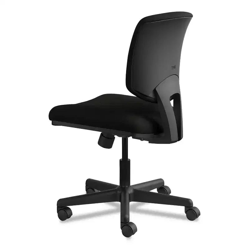 Sedia da lavoro in pelle serie Volt, portata massima 113 kg, altezza sedile 45,7-56,5 cm, nera