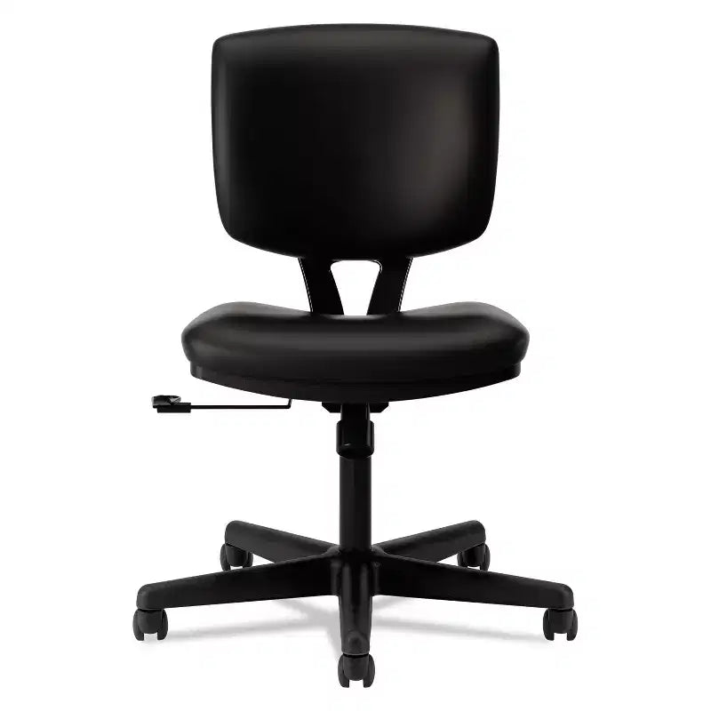 Sedia da lavoro in pelle serie Volt, portata massima 113 kg, altezza sedile 45,7-56,5 cm, nera