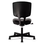 Sedia da lavoro in pelle serie Volt, portata massima 113 kg, altezza sedile 45,7-56,5 cm, nera