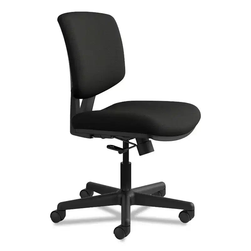 Sedia da lavoro in pelle serie Volt, portata massima 113 kg, altezza sedile 45,7-56,5 cm, nera