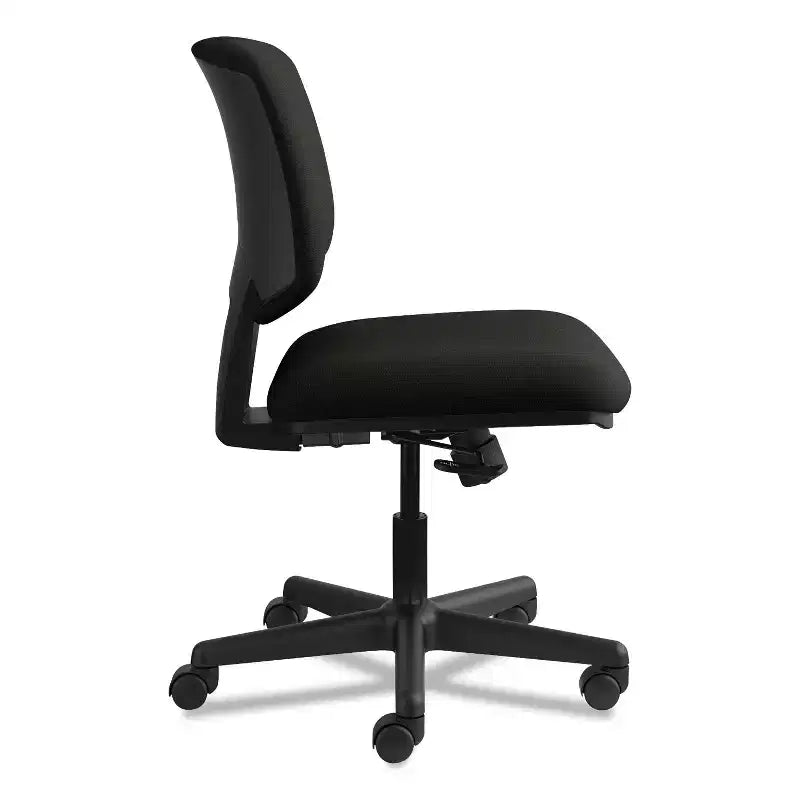 Sedia da lavoro in pelle serie Volt, portata massima 113 kg, altezza sedile 45,7-56,5 cm, nera