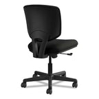 Sedia da lavoro in pelle serie Volt, portata massima 113 kg, altezza sedile 45,7-56,5 cm, nera
