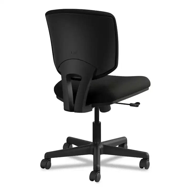 Sedia da lavoro in pelle serie Volt, portata massima 113 kg, altezza sedile 45,7-56,5 cm, nera