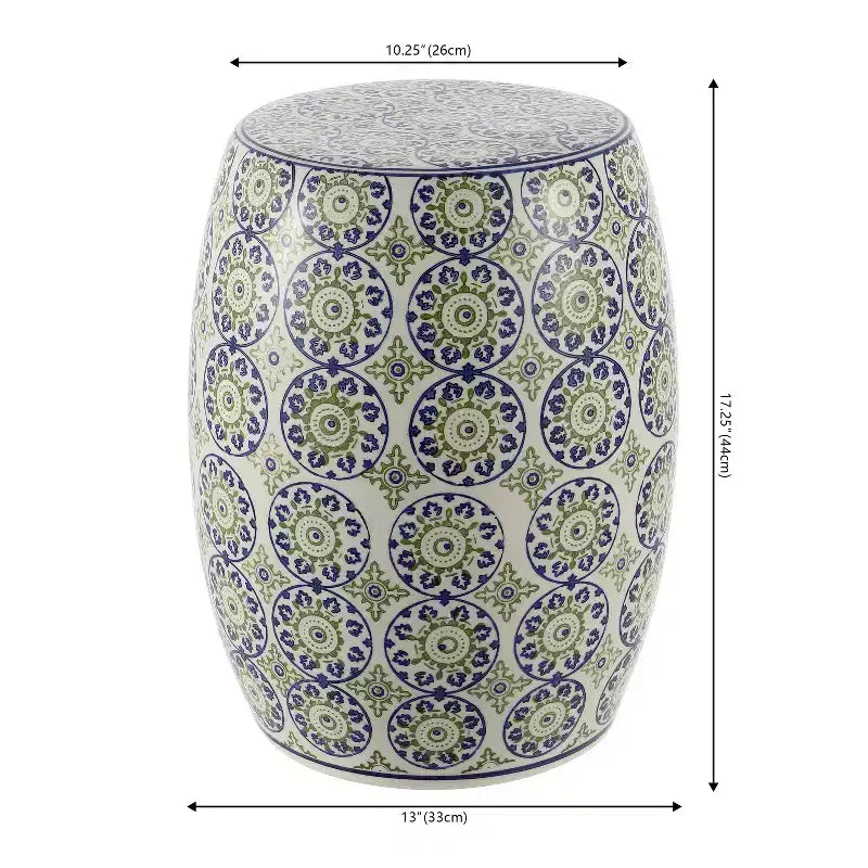 Sgabello/Tavolino d'appoggio in ceramica Suzani Lula 17.25