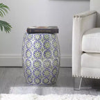 Sgabello/Tavolino d'appoggio in ceramica Suzani Lula 17.25