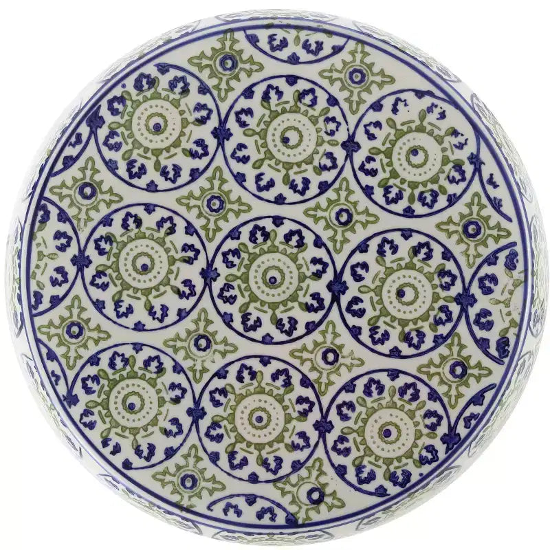 Sgabello/Tavolino d'appoggio in ceramica Suzani Lula 17.25