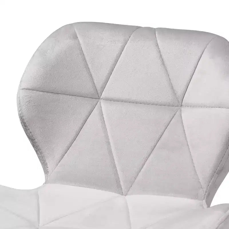 Sedia da ufficio girevole Savara in tessuto di velluto e metallo, in stile contemporaneo, glamour e di lusso