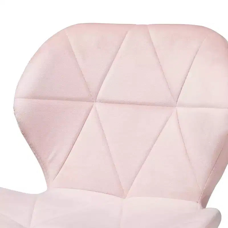 Sedia da ufficio girevole Savara in tessuto di velluto e metallo, in stile contemporaneo, glamour e di lusso