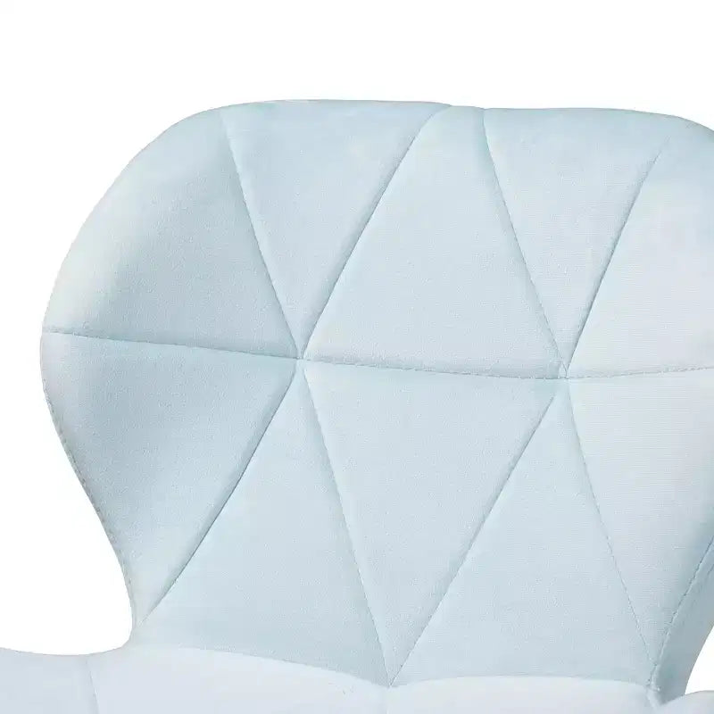 Sedia da ufficio girevole Savara in tessuto di velluto e metallo, in stile contemporaneo, glamour e di lusso