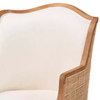 Poltrona decorativa Elizette in tessuto e legno