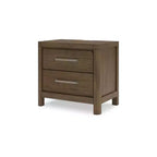 Comodino Cabalynn con 2 cassetti, marrone chiaro