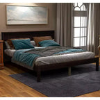 Queen/Full/Twin Size Wood Platform Bed Frame with Headboard 4W -ModernLuxe