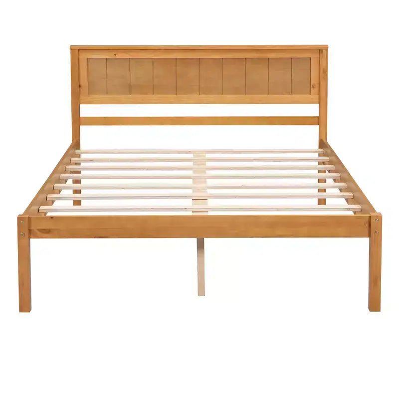 Struttura letto in legno Queen/Full/Twin con testiera 4W