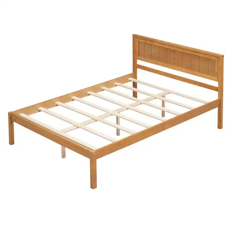 Struttura letto in legno Queen/Full/Twin con testiera 4W