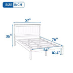 Struttura letto in legno Queen/Full/Twin con testiera 4W