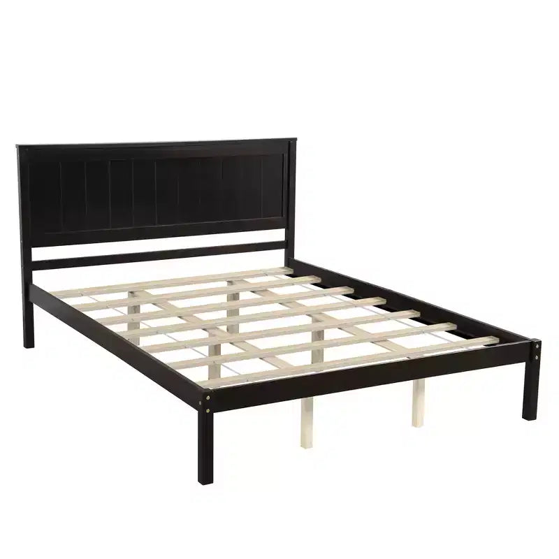 Struttura letto in legno Queen/Full/Twin con testiera 4W