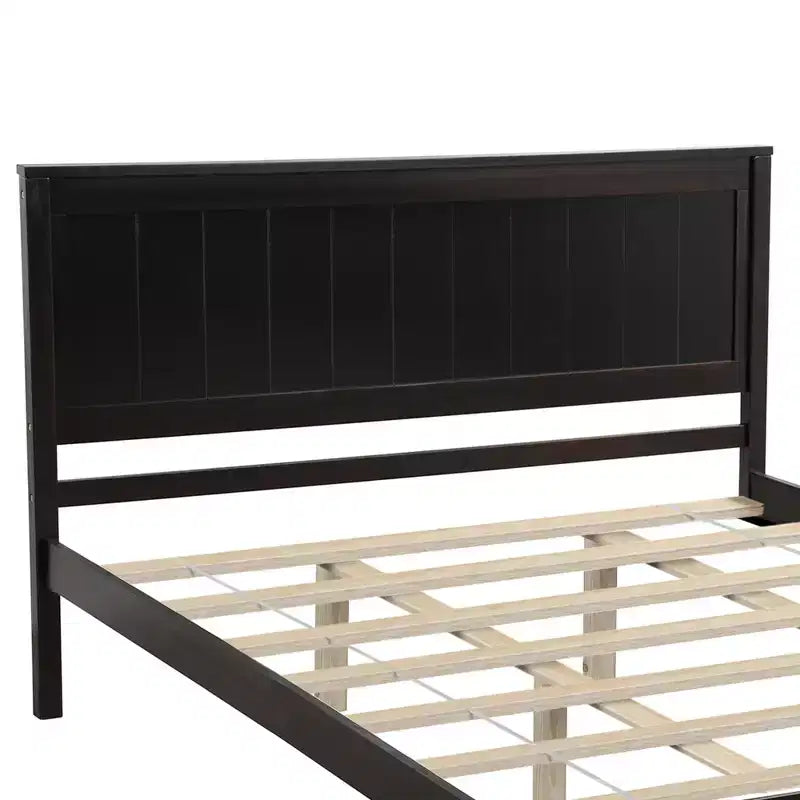 Struttura letto in legno Queen/Full/Twin con testiera 4W