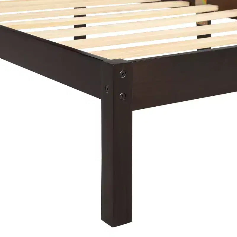 Struttura letto in legno Queen/Full/Twin con testiera 4W