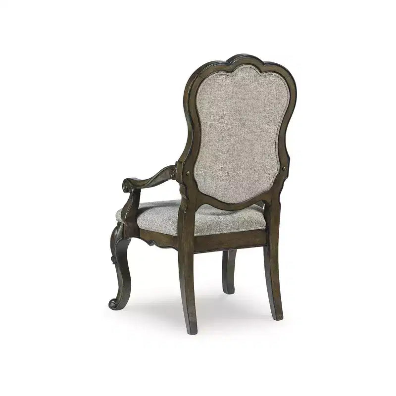 Sedia da pranzo con braccioli Maylee, marrone scuro