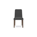 Sedia imbottita Lyncott Contemporary per sala da pranzo con cuscino in schiuma, grigio scuro e marrone