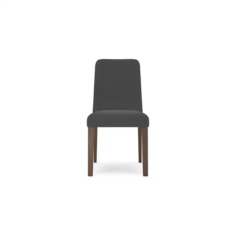 Sedia imbottita Lyncott Contemporary per sala da pranzo con cuscino in schiuma, grigio scuro e marrone
