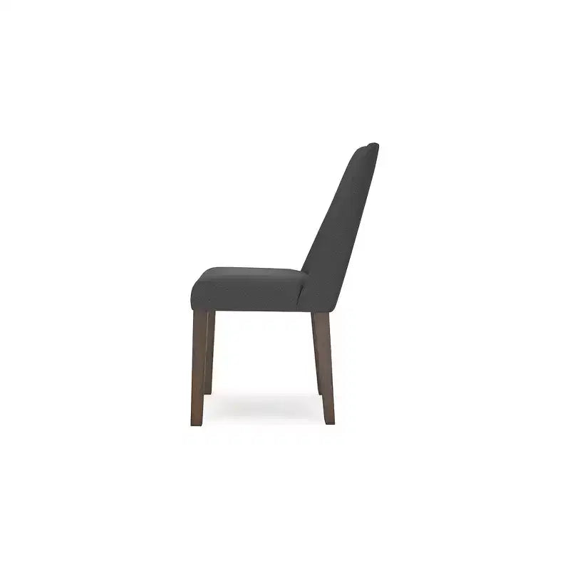 Sedia imbottita Lyncott Contemporary per sala da pranzo con cuscino in schiuma, grigio scuro e marrone